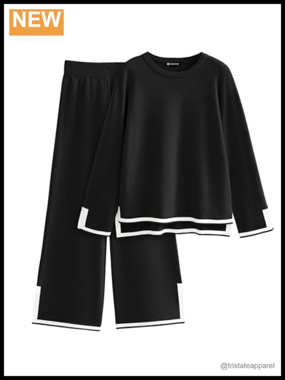 Women's 2 Piece Cable Knit Sweater Set Wide Leg Pants Travel Outfit